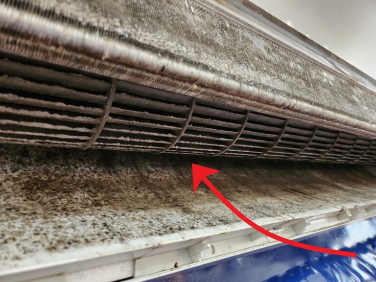 mould under air conditioner barrel fan