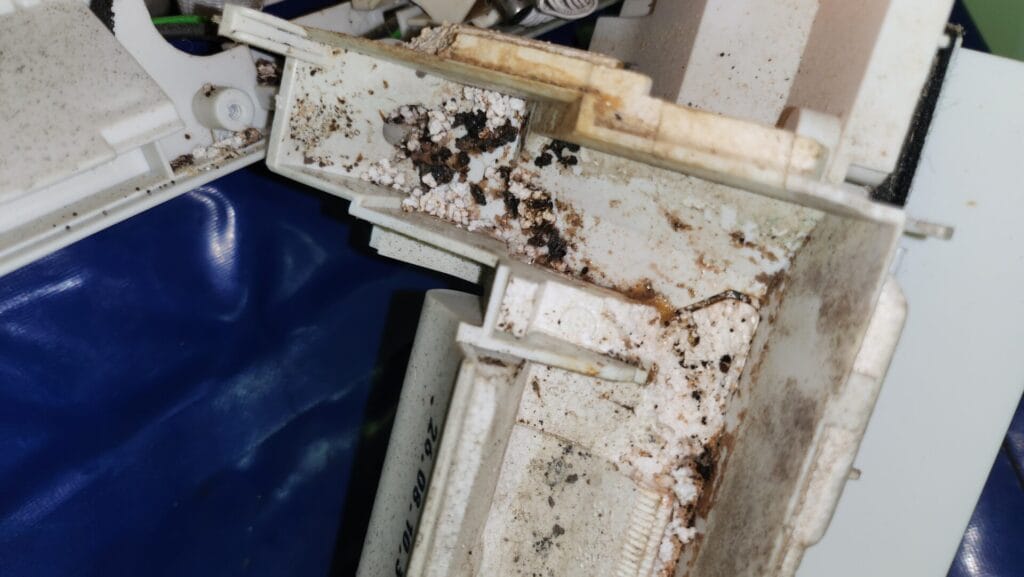 blocked air conditioner drain causing water leaking