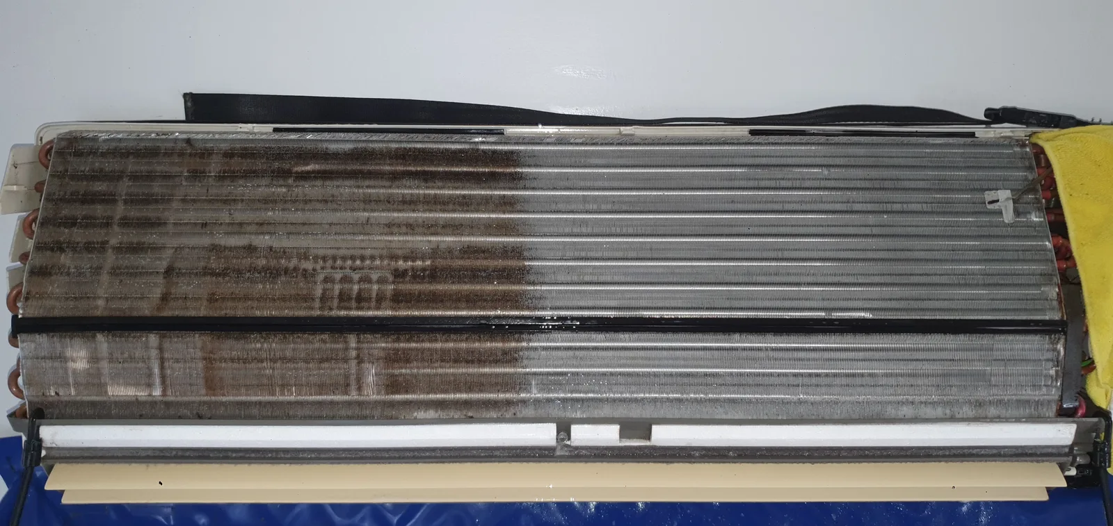 Dirty coil before cleaning